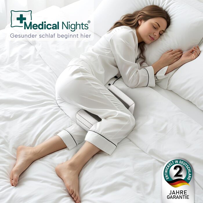 Подушка для колін для тих, хто спить на боці Ортопедична подушка для ніг для зняття болю в стегнах, спині та колінах Ергономічна подушка з піни з ефектом пам&39яті та протиковзким дизайном.