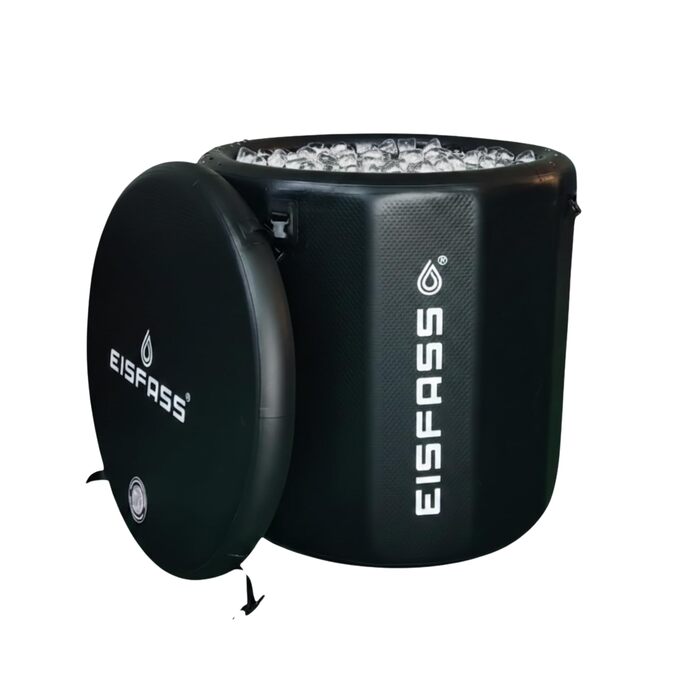 Льодова бочка з додатковою ізоляцією (100 см Ø x 95 см заввишки) для дорослих, ідеально підходить для крижаних ванн, приблизно 350 літрів. Підходить для холодової терапії, відновлення після занять спортом та крижаних ванн.