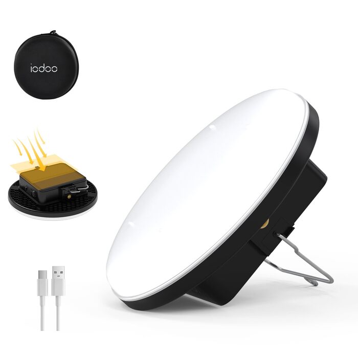 Сонячний кемпінговий ліхтар потужністю 60 Вт, 16500 мАг, портативний світлодіодний ліхтар 3000 люмен, 3 кольори світла (2700-6500K), водонепроникний IP65, аварійний зарядний пристрій, кемпінговий ліхтар для кемпінгу, походів та сімейних надзвичайних ситуа