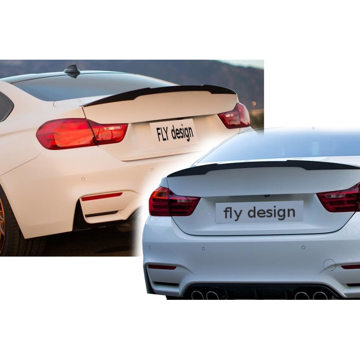 Задній спойлер FLY DESIGN 70245 підходить для кабріолета BMW E82 Coupe / E88, заднє крило, губа-спойлер для тюнінгу автомобіля, ABS пластик (Sapphire Black 475)