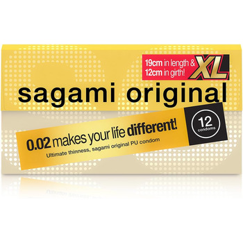 Презервативи Sagami Original 0.02 XL, ультратонкі, 12 шт
