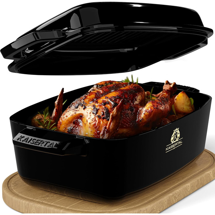 Емальована чавунна жаровня - чавунна каструля 6 л овальна, жароміцна - 7 кг жаровня з кришкою індукційна - каструля з кришкою, 28