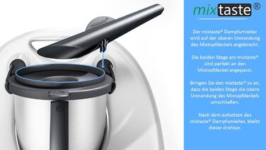 Паровий дивертор mixtaste сумісний з Thermomix TM5, TM6, TM Friend, із захищеним захистом від переливу, насадкою для відхилення пари, аксесуарами, каміном, захистом меблів, витяжкою