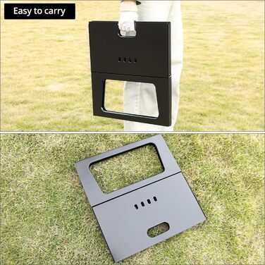 Складаний гриль QWORK, термостійкий гриль для ноутбука, для кемпінгу, подорожей