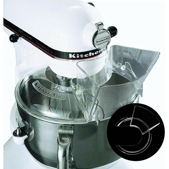 Захист від бризок із заливним жолобом для блендера KitchenAid на 4.5 або 5 кварт, захисний глечик 5KN1PS для змішувача Кришка чаші для розливу Нахилена головка 4.5-5QT для KitchenAid