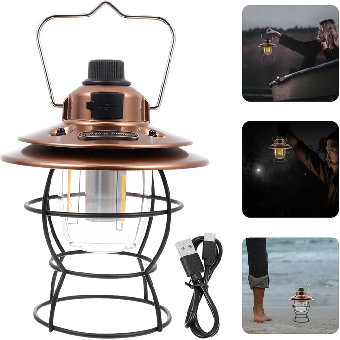 Світлодіодний кемпінговий ліхтар Ретро Портативний відкритий наметовий ліхтар Багатоцільовий світлодіодний ліхтар для походів, кемпінгу, аварійного освітлення