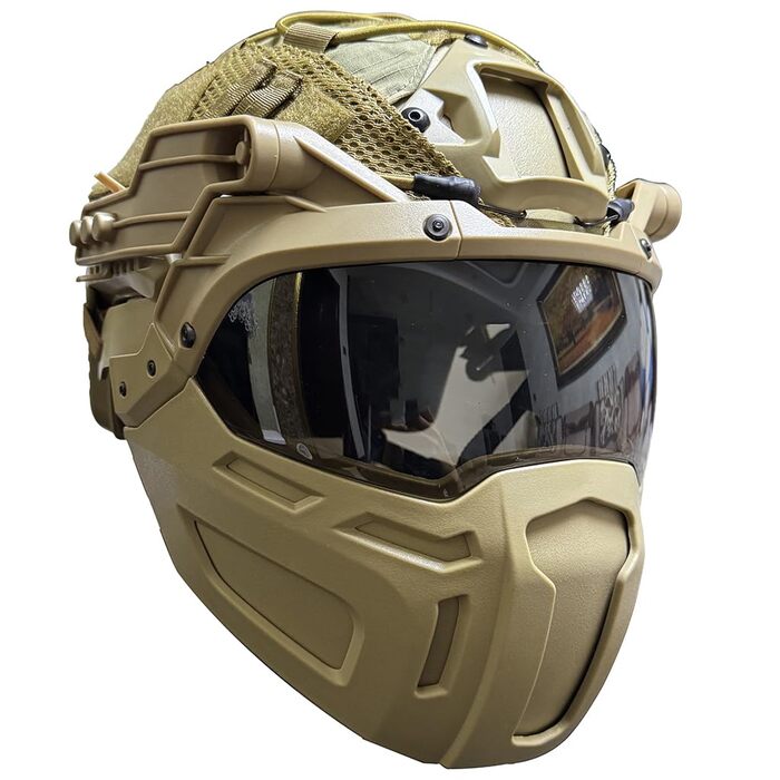 Тактичний швидкий шолом набір регульований страйкбольний шолом з маскою, чохлом для шолома та окулярами легкий відкритий тактичне спорядження для пейнтболу CS полювання страйкбольний тренування C