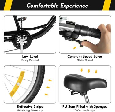 Дюймовий триколісний велосипед для дорослих, 3-колісний 8-швидкісний велосипед для старших людей з кошиком для покупок, триколісний велосипед для їзди на свіжому повітрі, міський велосипед для відпочинку, велосипед для старших людей з редуктором для покуп