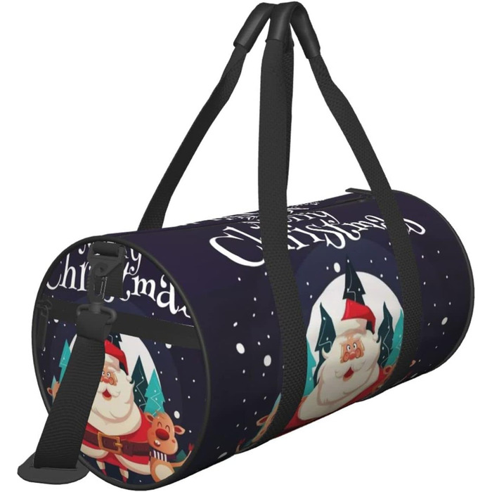 Яскрава спортивна сумка з новорічним дизайном, дорожня сумка для чоловіків та жінок, великий спортивний мішок