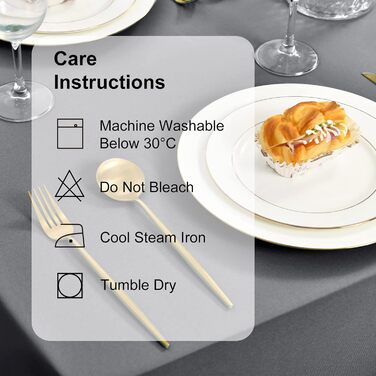 Світло-сіра скатертина 140x200 см Захист від плям Миється Миється водонепроникна скатертина Зовнішня скатертина для їдальні, саду,