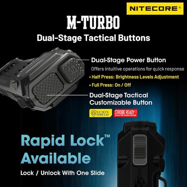 Ліхтарик Nitecore EDC29 EDC, ультратонкий, високопродуктивний, 6500 люмен, з висувним кільцем для ключів, чорний