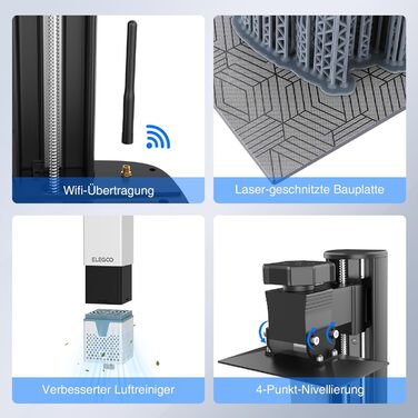 Принтер, полімерний 3D-принтер із монохромним РК-дисплеєм 9K, підключенням до Wi-Fi, простим вирівнюванням, плівкою ACF Release Li