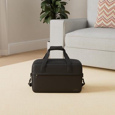 Ручна поклажа Kono Ryanair 40x25x20, легка підсидільна сумка об&39ємом 20 л з тканини Оксфорд, дорожня сумка з плечовим ременем та кріпленням на візку для чоловіків та жінок, чорна, M Чорний M (40 см x 25 см x 20 см) - 20 л