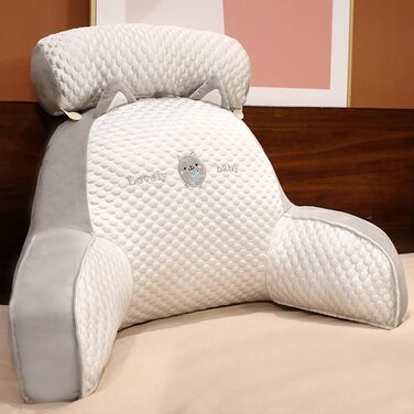 Подушка для спинки ліжка Подушка для читання, подушка для спини з підлокітниками для роботи за ноутбуком, читання, ігор, перегляду телевізора 50x70 см Кіт