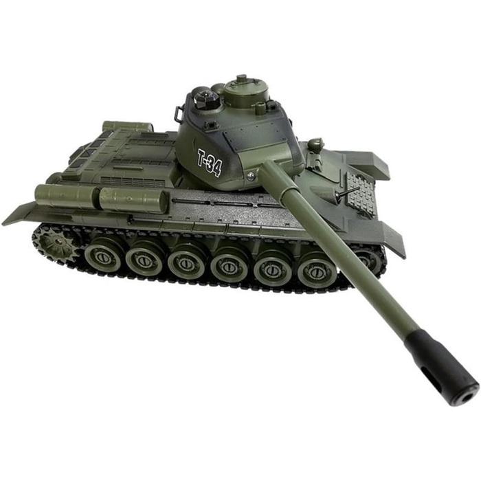 Радіокерований танк T-34 Битва Панцерів 128, оливково-зелений, з вбудованою інфрачервоною системою бою 2,4 ГГц (efaso 99815)