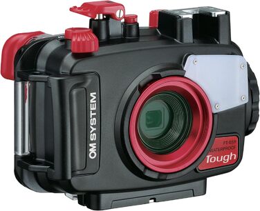 Підводний бокс OM SYSTEM PT-059, сумісний з Tough TG-7 та Olympus TG-6, водонепроникний до 45 м, міцний полікарбонат, повний захист камери для підводної зйомки