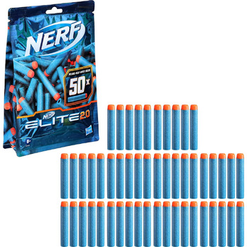 Дротиків - 50 дротиків Nerf Elite 2.0 - сумісні з усіма бластерами Nerf, які використовують дротики Elite, 2.0 50