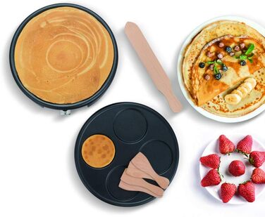 Сковорода для млинців Senya SYCK-CV026, електрична, 2 змінні литі алюмінієві пластини, Crepe Time, 1500 Вт, 1500 Вт, Чорний