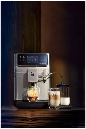 Скляний контейнер для молока WMF Perfection 0,6 л, аксесуари для повністю автоматичних кавоварок WMF Perfection серії 600, легке приготування, використання, зберігання молока, легке очищення