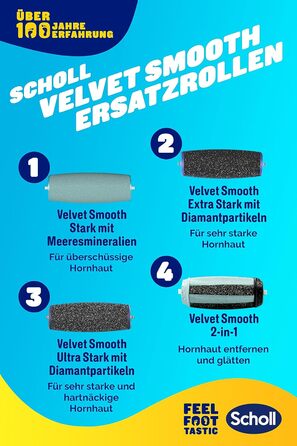Електричний засіб для видалення мозолів Scholl Velvet Smooth Pro - Для видалення мозолів на вологих і сухих ногах - Перезаряджається - 1 пристрій зарядна станція