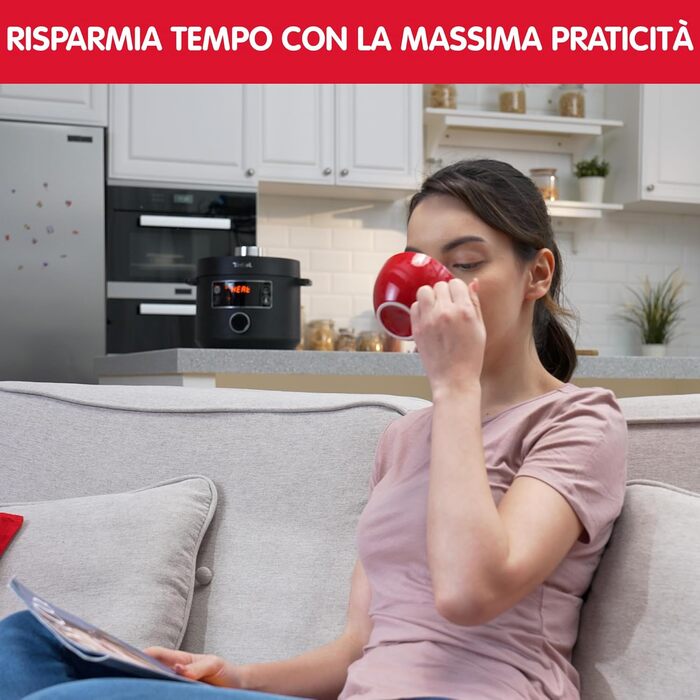 Електрична скороварка, 1090 Вт, 10 автоматичних програм, кошик для приготування на пару, чорна, 7548