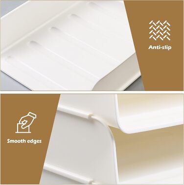 Чотирирівневий лоток для документів формату А4, багатофункціональний лоток для листів та документів з ПЕТ-пластику, штабелюваний офісний органайзер, білий - B