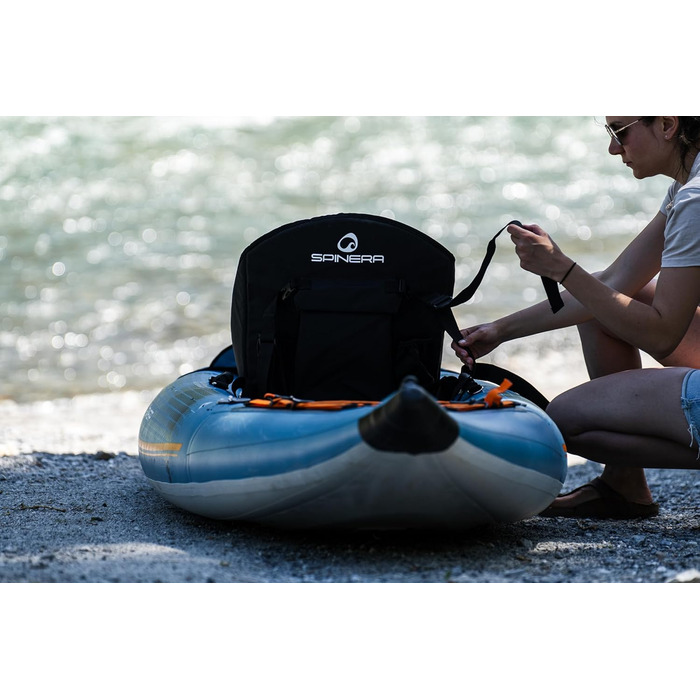 Каяк Spinera Tenaya 1/2/3 особи Міцний матеріал SpinTex Підлога Drop Stitch Сидіння з технологією повітряної подушки Стабільний та легкий Ідеальний універсальний та туристичний каяк Рюкзак преміум-класу аксесуари Tenaya 120, 345 x 87 см