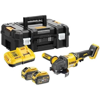 Кутова шліфувальна машина DEWALT DCG418X2-QW 125 мм 54В FV 2x9Ач чорно-жовта