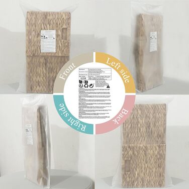 Кошики для зберігання Kallax з 4 предметів, вкладиші з водяного гіацинта для полиць, складні коробки Kallax, плетений кошик для зберігання, кошик для білизни для полиць, плетені контейнери для ванної кімнати (30 см * 30 см * 30 см), комплект з 4 предметів