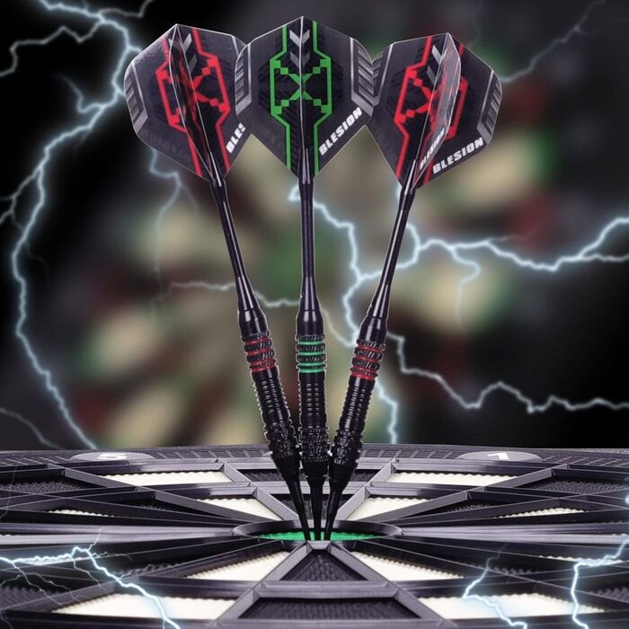 Електронна мішень для дартсу 2024 року Оновлена електронна мішень для дартсу з 6 дротиками Інноваційний автомат для дартсу з німецьким голосом - підходить для батарейок/адаптерів Classic