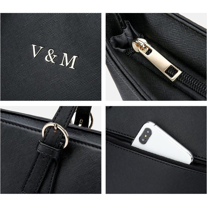 Жіноча сумка Vanessa & Melissa класична елегантна сумка з ручкою для сумочки чорна