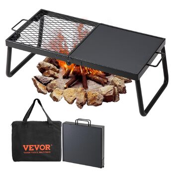 ВУГІЛЬНИЙ ГРИЛЬ VEVOR BBQ Grills Складаний настільний гриль 570 x 285 x 230 мм, вантажопідйомність 6 кг Портативний дорожній гриль Вуличний кемпінговий гриль 300 , решітка для гриля плита для гриля для садових вечірок, пікніків, патіо