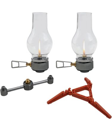 Газовий ліхтар з підсвічуванням, газова лампа, газовий ліхтар для кемпінгу, 12 см, підходить для походів та кемпінгу, 1 комплект