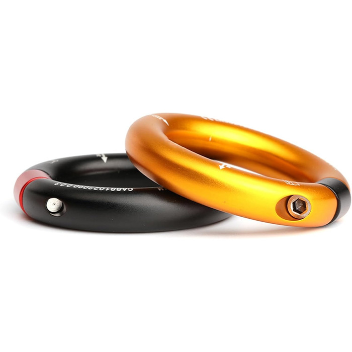 Алюмінієве кільце для спуску Fockety 24 KN, натяжне кільце 2,75 дюйма, з&39єднувальне кільце з отвором 0,47 дюйма, з&39єднувач для мотузки для рятувальників, будівельників, рятувальних робіт, килимок для слеклайну, золотистий