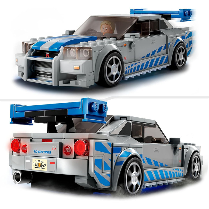 2 Fast 2 Furious Nissan Skyline GT-R (R34) Racing Car Toy to Build, 2023 Model Car Kit with Brian O&39Conner Figure 76917, 2 Fast