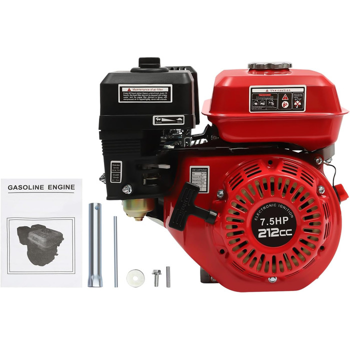 Тактний аварійний генератор, 7,5 к.с., бензиновий двигун, автоматичне відключення при низькому рівні оливи, підходить для сільського господарства тощо., 4-