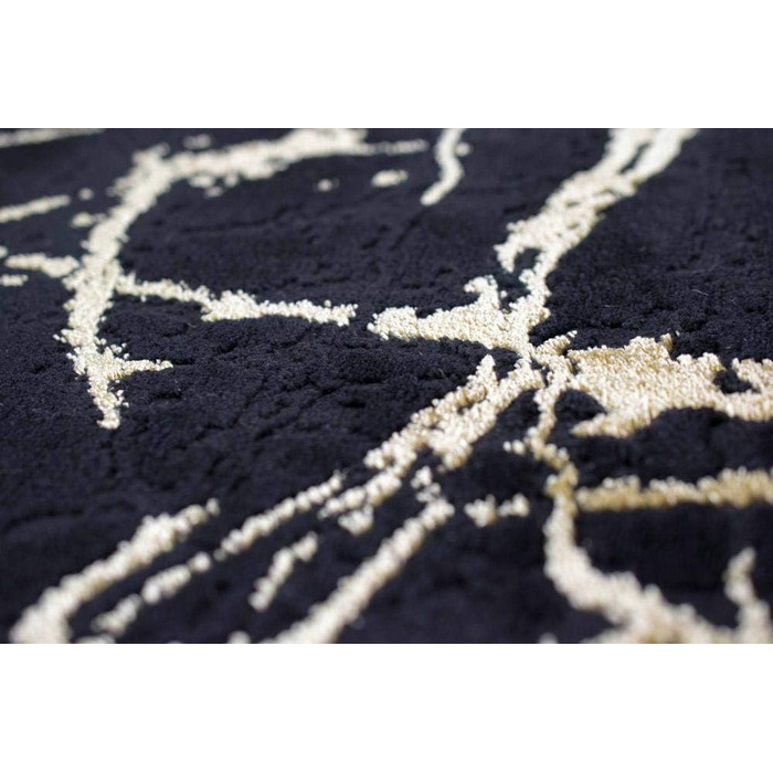 Килим для вітальні сучасний килим для вітальні мармуровий вигляд чорне золото розмір 240 x 340 см