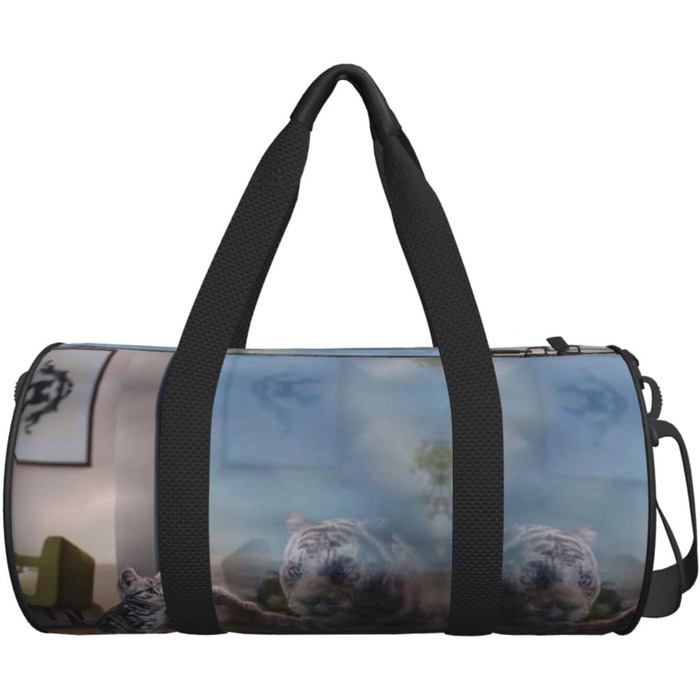 Дорожня сумка з принтом котів та тигрів, спортивна сумка для чоловіків та жінок, сумка-мішок, спортивна торба