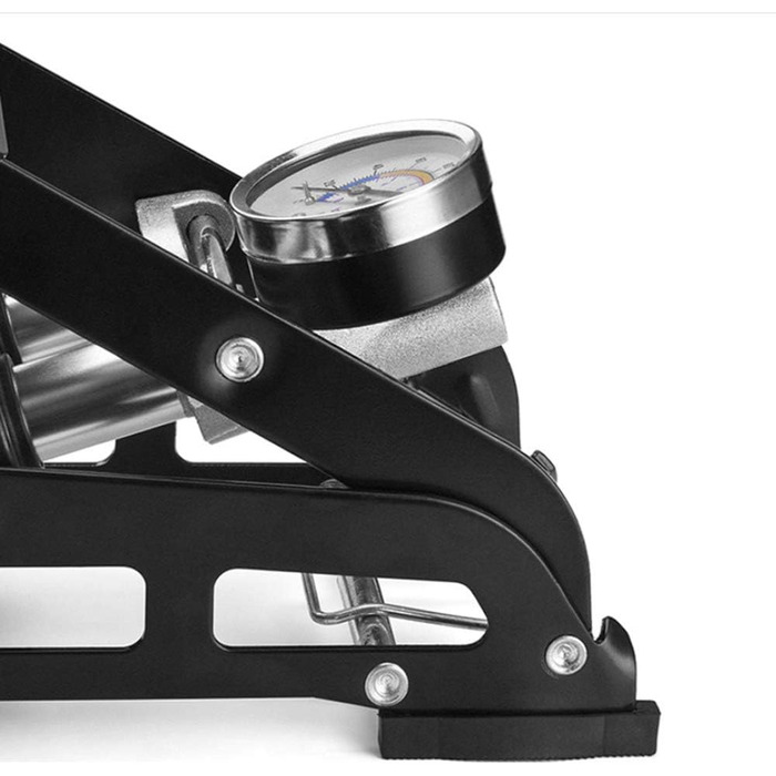 Велосипедний насос, подвійний циліндр, ножний насос з точним манометром для велосипеда, м&39яча, повітряної кульки, ножний насос, чорний