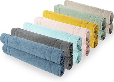 Комплект килимків для ванної, 2 предмети Килимок для душу зі 100 бавовняної махрової тканини, 50x70 см Килимок для ванної кімнати, 700 г/м Швидковисихаючого, вбирає вологу, можна прати (колір Celadon Green)