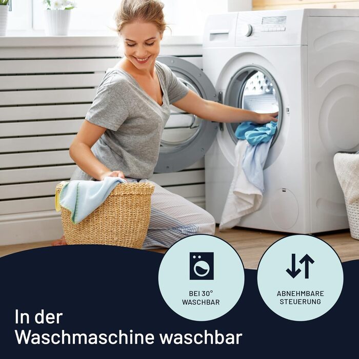 Одноразова ковдра з підігрівом, 150x80 см, низьке енергоспоживання, запатентована технологія, швидкий нагрів, індивідуальна температура, 100 бавовна, Зроблено в Італії, 6-ступінчасте регулювання температури 150 x 80 см