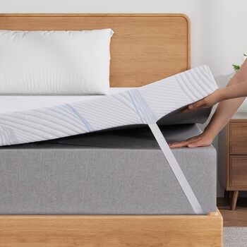 Наматрацник 90x200 см, високоякісний наматрацник 90x200 см, висотою 7 см з м&39яким гелевим пінополіуретаном з ефектом пам&39яті та підтримуючим комфортним шаром - дихаючий та пральний чохол для матраца 90x200x7 см 7 см