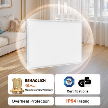Інфрачервоний обігрівач picture 300 Вт - Швидко нагрівається за 1-3 хвилини - Енергоефективний із захистом від перегріву - Надзвичайно тихий - Сертифіковано TV та має 10-річну гарантію - Sunset 300 Вт - Без пульта дистанційного керування Sunset