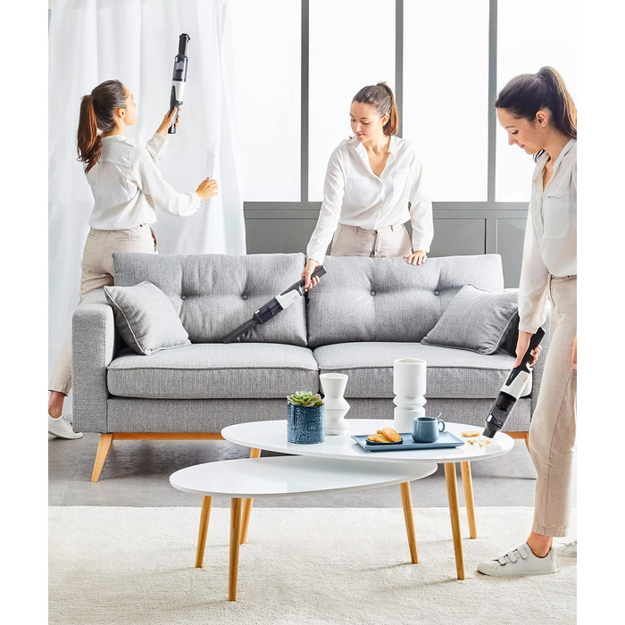 Вертикальний пилосос (компактний, керування однією кнопкою, циліндрична конструкція, цифровий двигун, світлодіодні індикатори, вкл