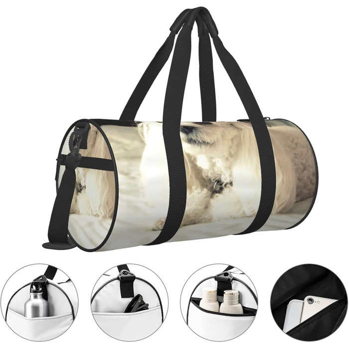 Спортивна дорожня сумка Французький пудель, унісекс, велика спортивна сумка-мішок