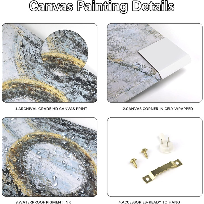 Панелі 3D темно-сині золоті квіти з рамкою Полотно Картини Монстера Кокосове листя Картина на полотні Картина Плакат Настінне мист