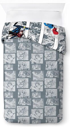 Комплект дитячої постільної білизни Marvel Comics Comic Cool 100 бавовна Односпальне ліжко 135x200 см - Підодіяльник наволочка 80x