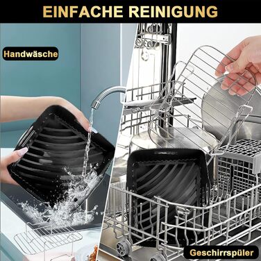 Аксесуари для фритюрниці YINGRACE для Tefal EY9018 5.2/3.1 л, Cecotec Cecofry DuoSize 9 л, два розміри подвійних ящиків, 6 шт. із силіконовою формою, решітка для приготування, папір для випічки для фритюрниці