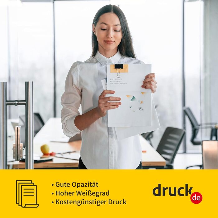 Звичайний папір для принтера DIN A4 5000 аркушів (2 x 5 x 500 аркушів) Білий універсальний офісний папір для копіювання Ідеально підходить для офісу та дому (2 коробки 5000 аркушів)