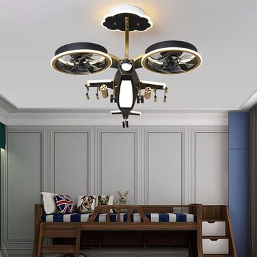 Стельовий світлодіодний світильник PAZWAHF 88W, стельовий вентилятор зі світлодіодним підсвічуванням, регульованою швидкістю вітру